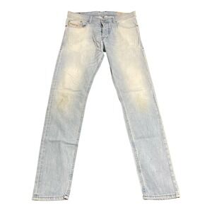 Diesel Jeans Mens Size 32 Tepphar Slim Carrot Light Wash Blue Denim Stretch